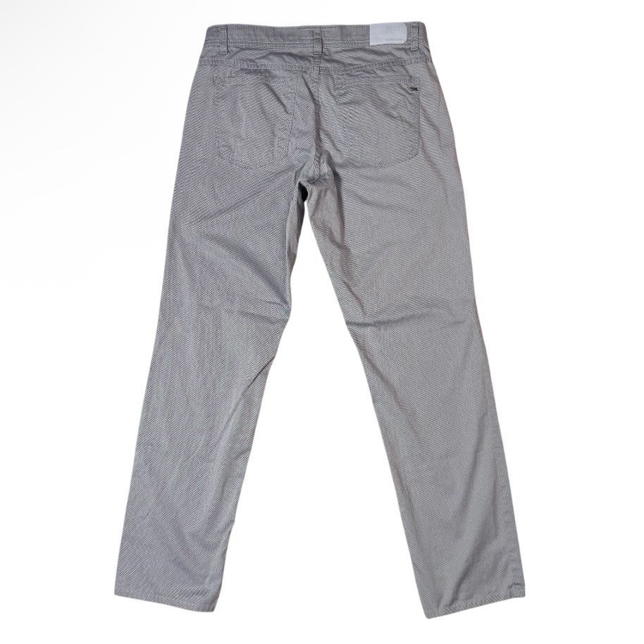 BRAX Cooper Ultralight Men’s Pants Gray Micro Print Stretch 31×32 EU 46