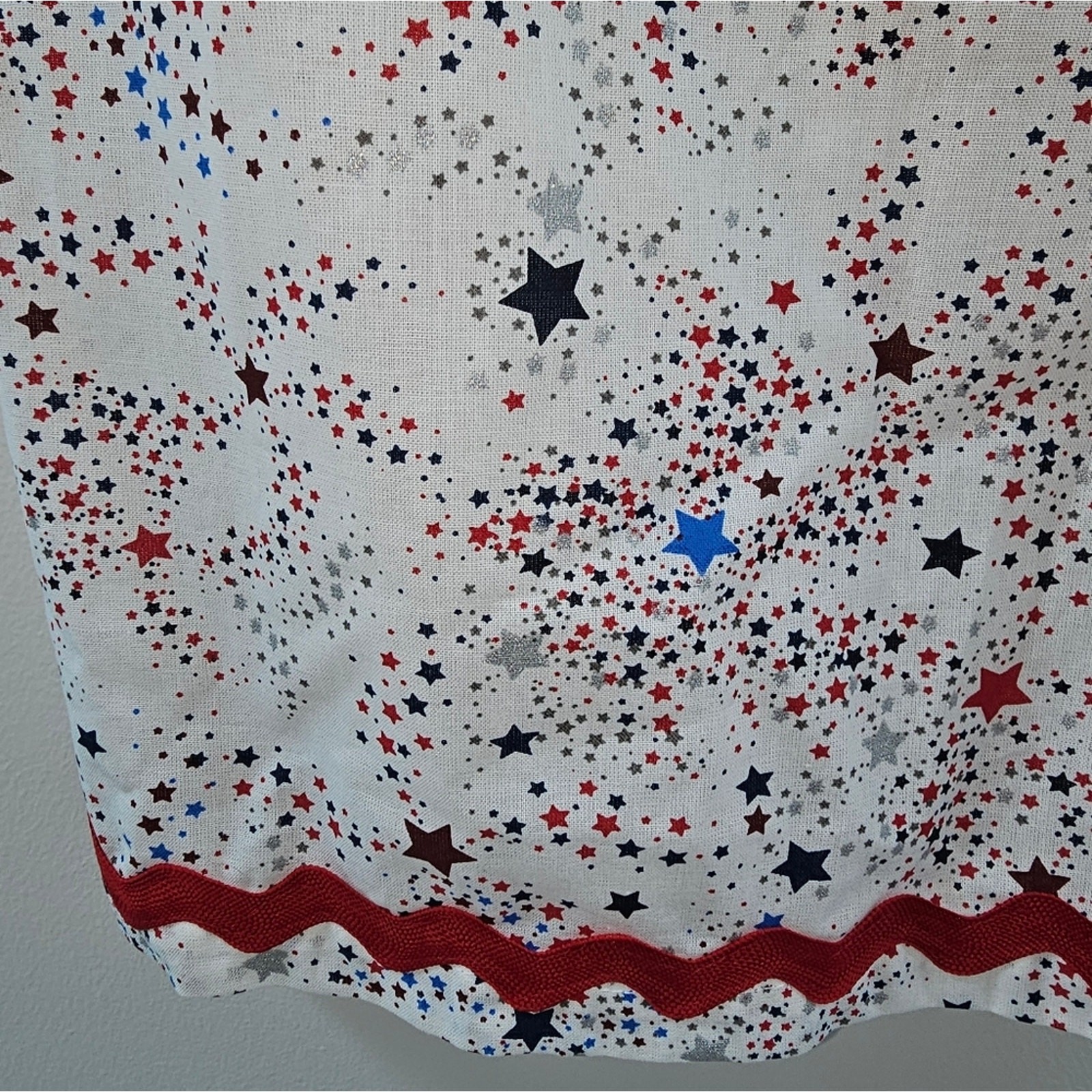 Homemade Sewn Minimalist Americana 4th of July Dress Toddlers Girls 2T