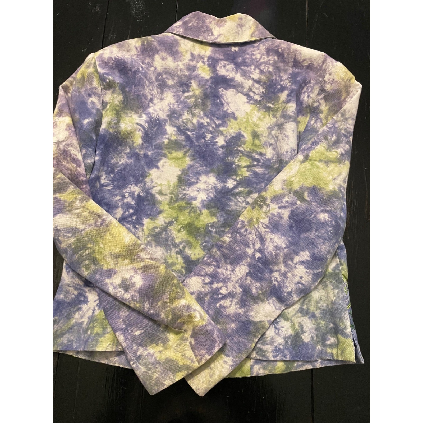 ANAGE Women’s Tie Dye Embroidered Jacket Size M Cotton