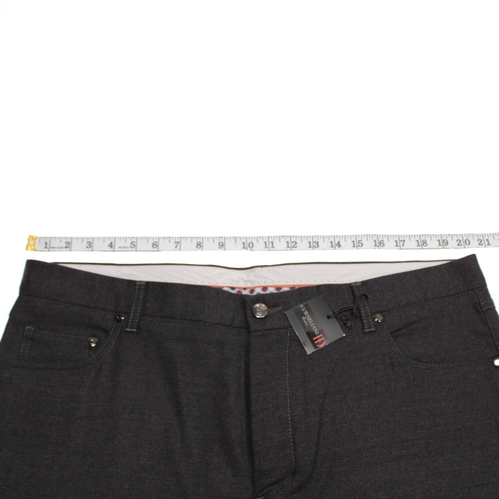 Corneliani NWT Five Pocket Jean Cut Pants Size 58 (US 42) in Gray Wool Blend