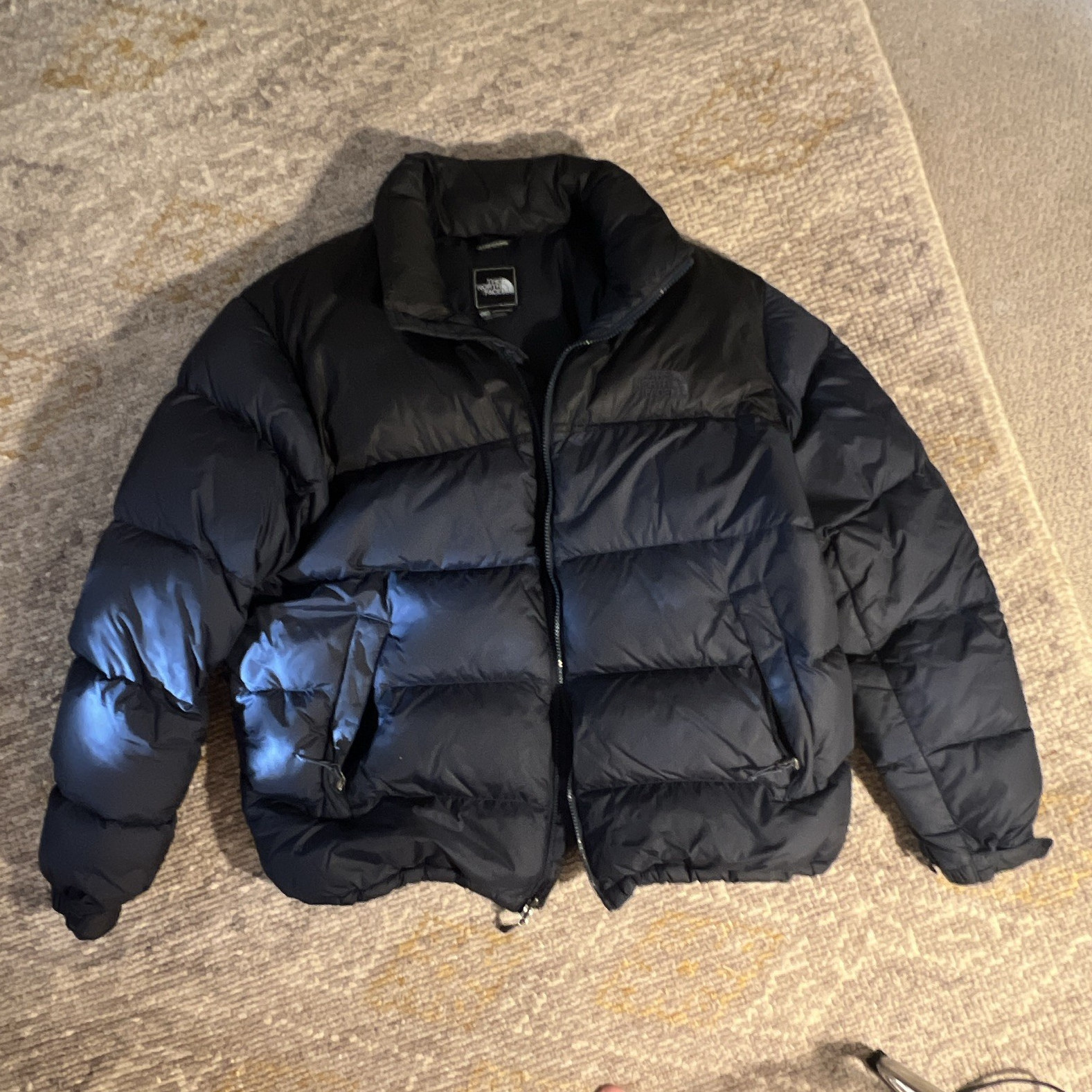 The North Face Nuptse 700 Puffer Jacket Mens XL Navy Blue Black Goose Down Fill