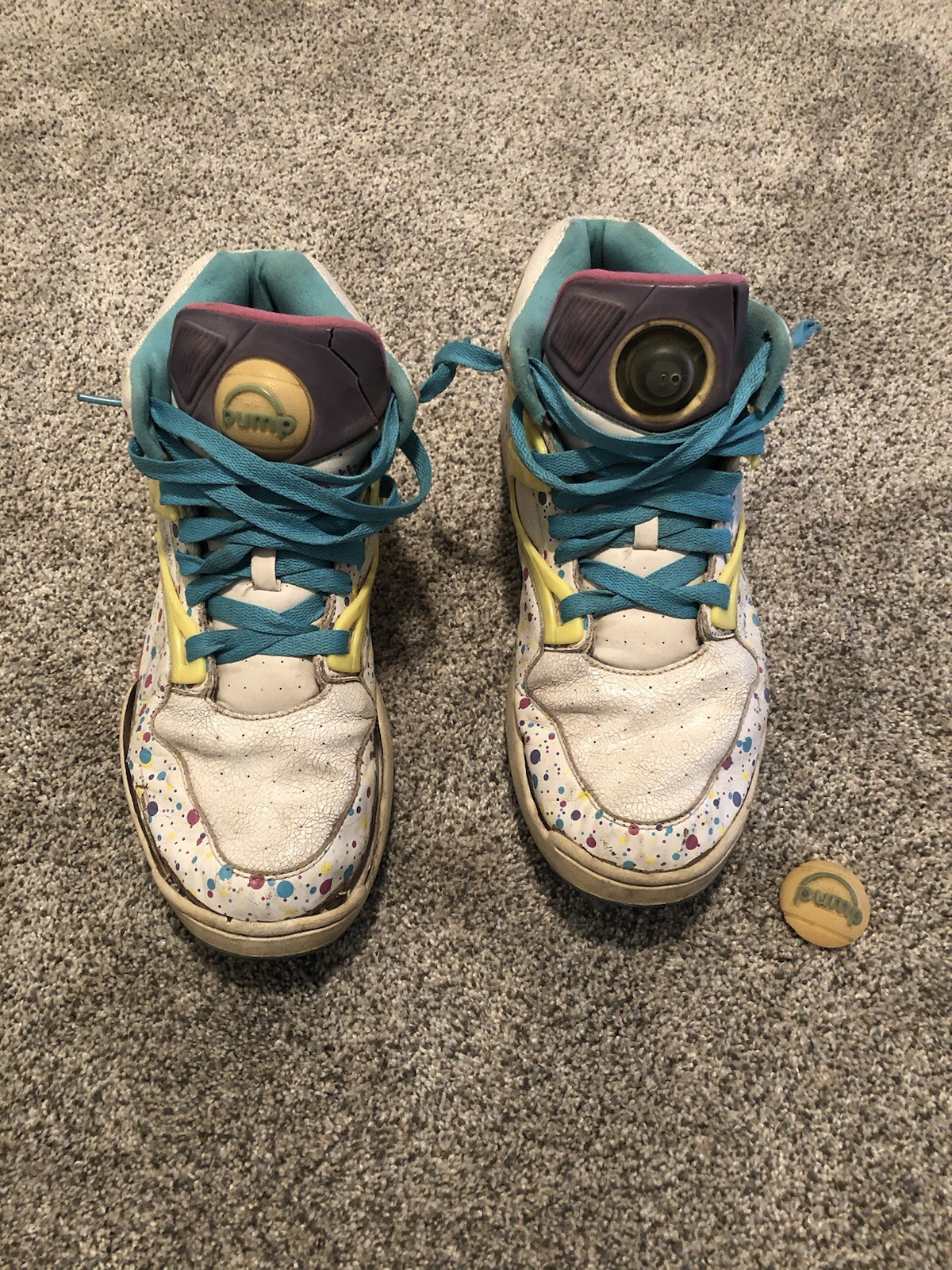 RARE VNDS Size 12 2007 Reebok Pump Omni Lite Easter Multicolor 90s Fairy Kei