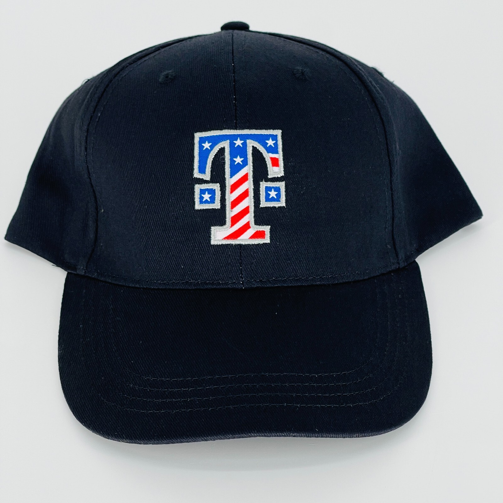 T-Mobile Tuesdays Black Baseball Cap Hat w/ American Flag T Logo & Grey Camo NWT