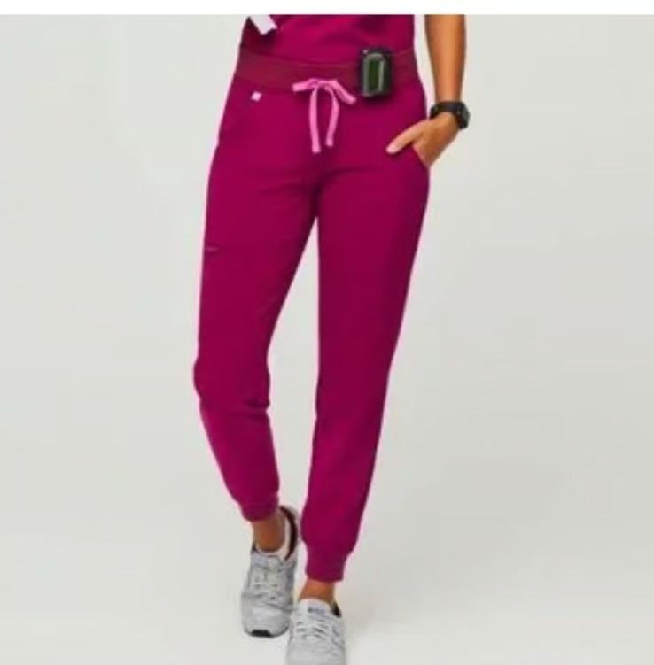 NWT FIGS Women’s Dark Magenta Zamora Jogger Scrub Pants Medium