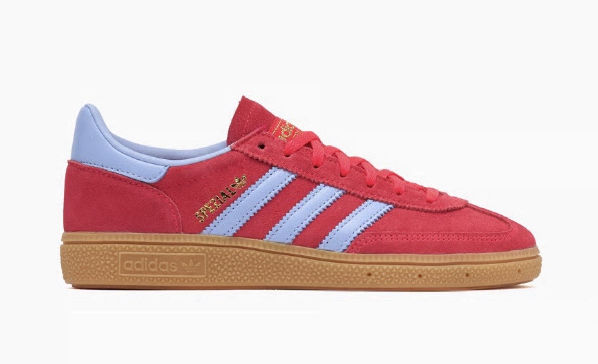 adidas Womens Handball Spezial Sneakers Shoes Lucid Red Glow Blue JR3607