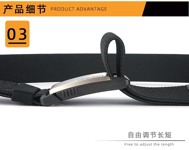 Belt Metal Magnetic Buckle Adjustable Belts For Men Military Combat Elastic Bel