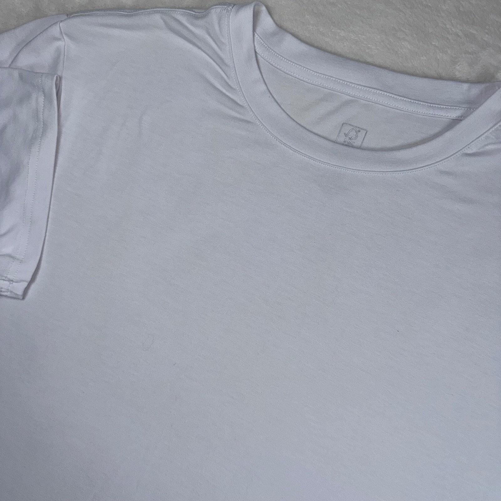 Bamboo Cool T-Shirt Mens Large White Bamboo Viscose Blend Short Sleeve Tee