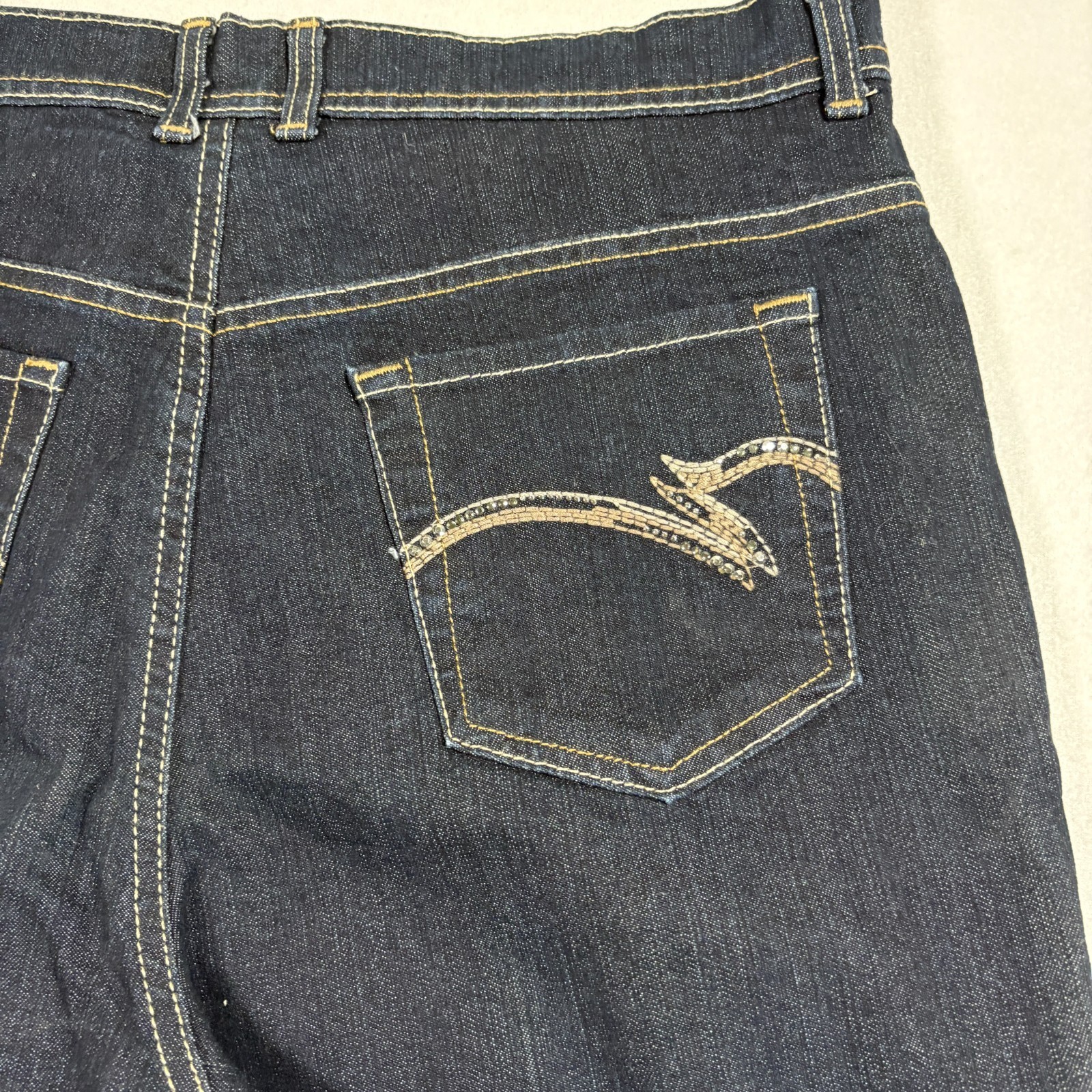 Gloria Vanderbilt Womens Amanda Jeans Size 14 Dark Wash High Rise Denim Y2K