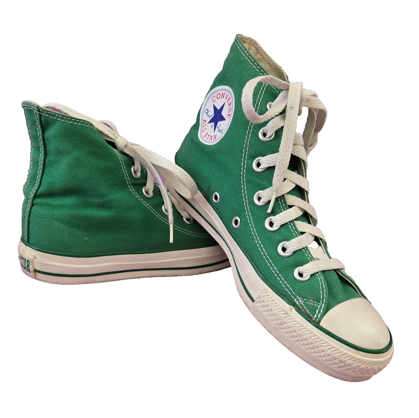 Converse All Star Chuck Taylor High Top Canvas Sneakers Green Size 5 Men 7 Women