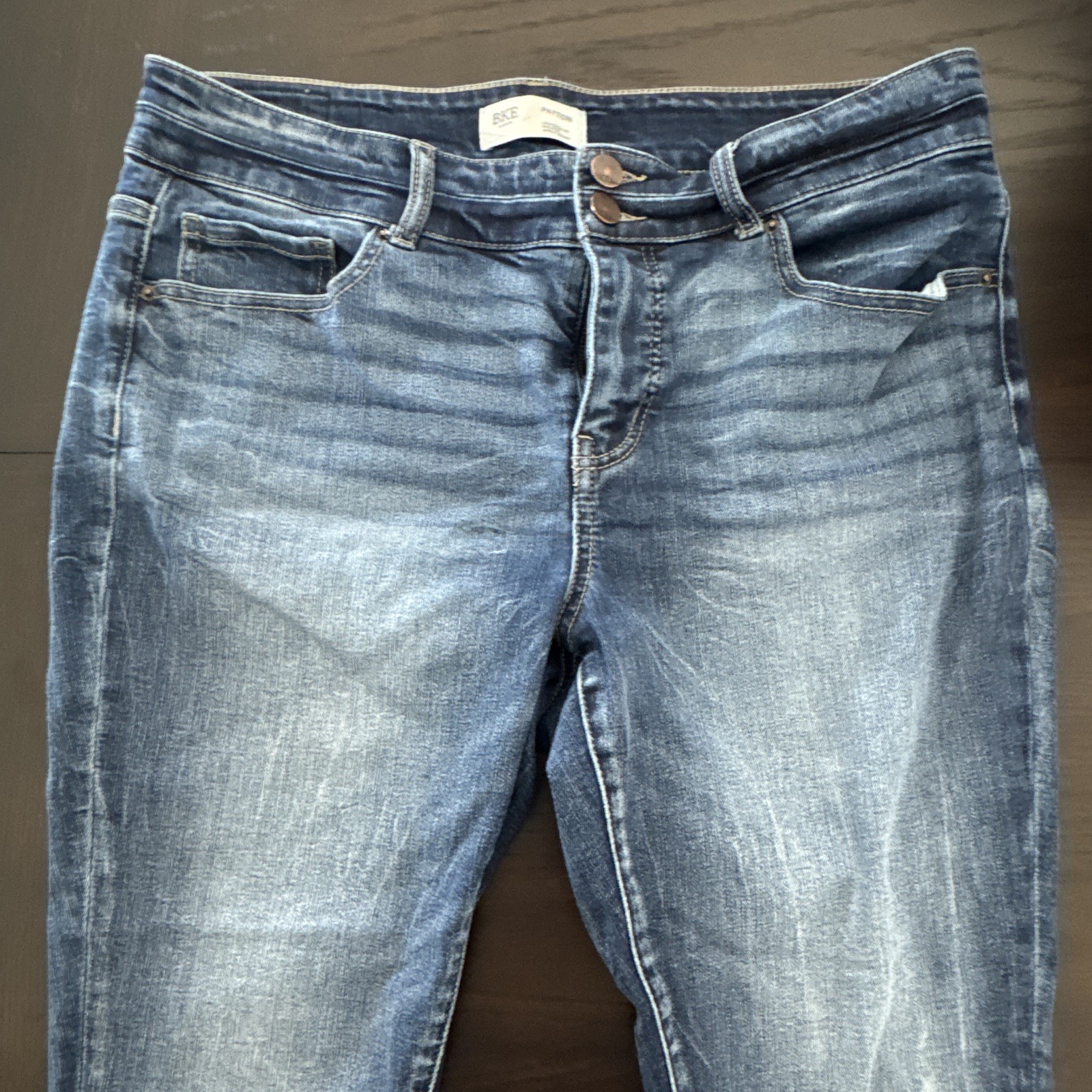 BKE Women’s Mid-Rise Skinny Ankle Stretch Jeans Medium Wash Blue Size 27