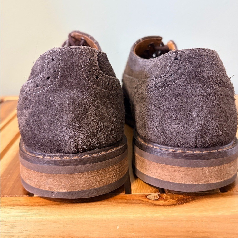 Vionic Men’s Dark Gray Suede Wingtip Derby Shoes