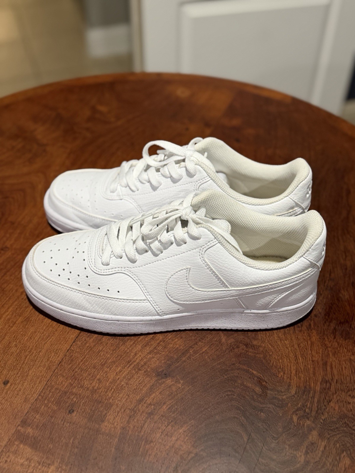 Nike Court Vision Next Nature Low Triple White Lace-Up Leather DH2987-100