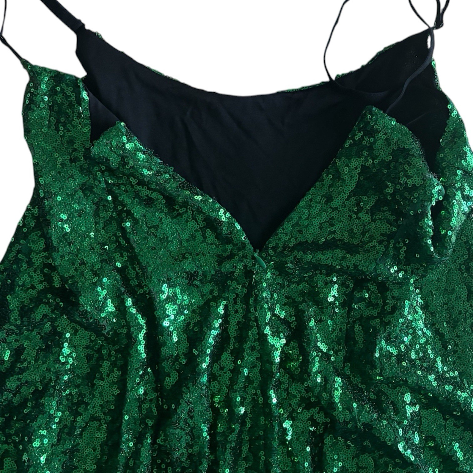 Dazzling Emerald Green Sequin Cami – Size Medium