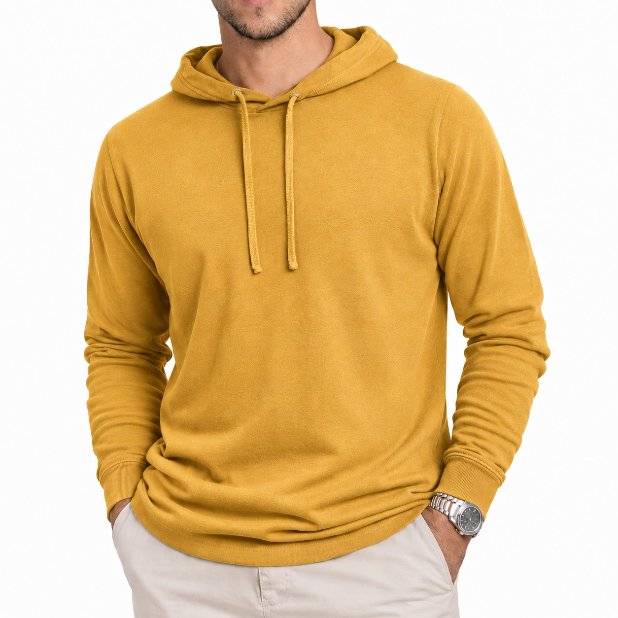 100% Combed Cotton Lightweight Hoodie Garment Dyed Pullover For All Seasons