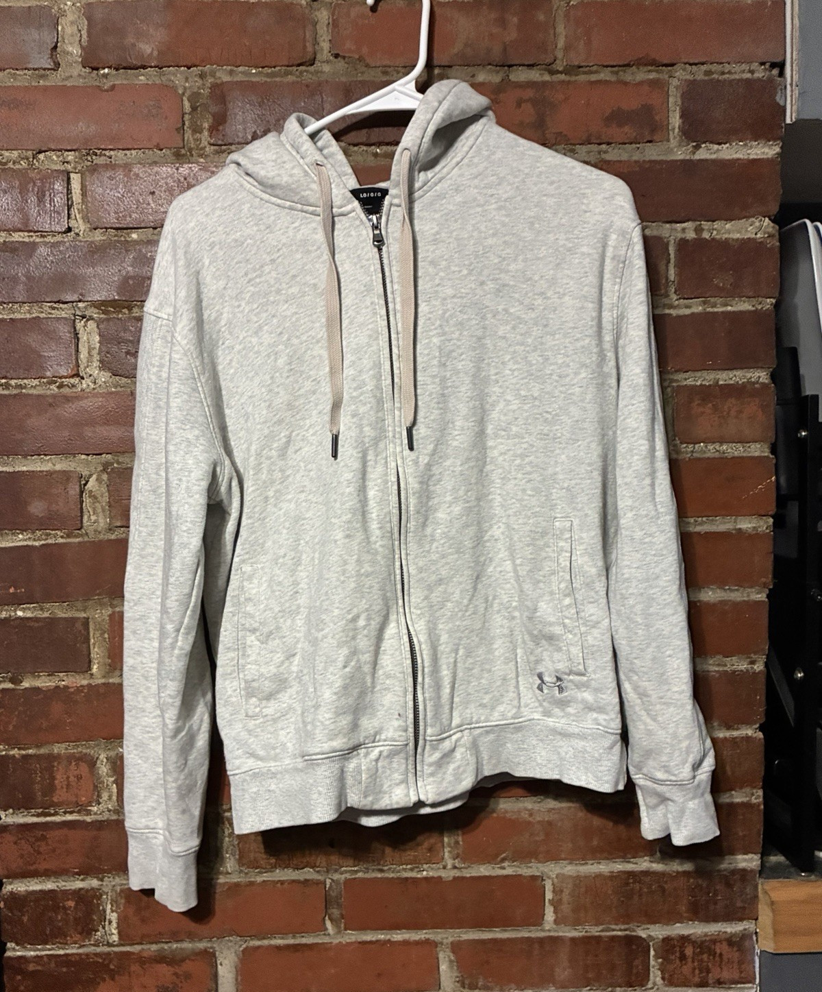 Under Armour Men’s Full Zip Hoodie w/ Hood Pockets Loose Fit LG Gray