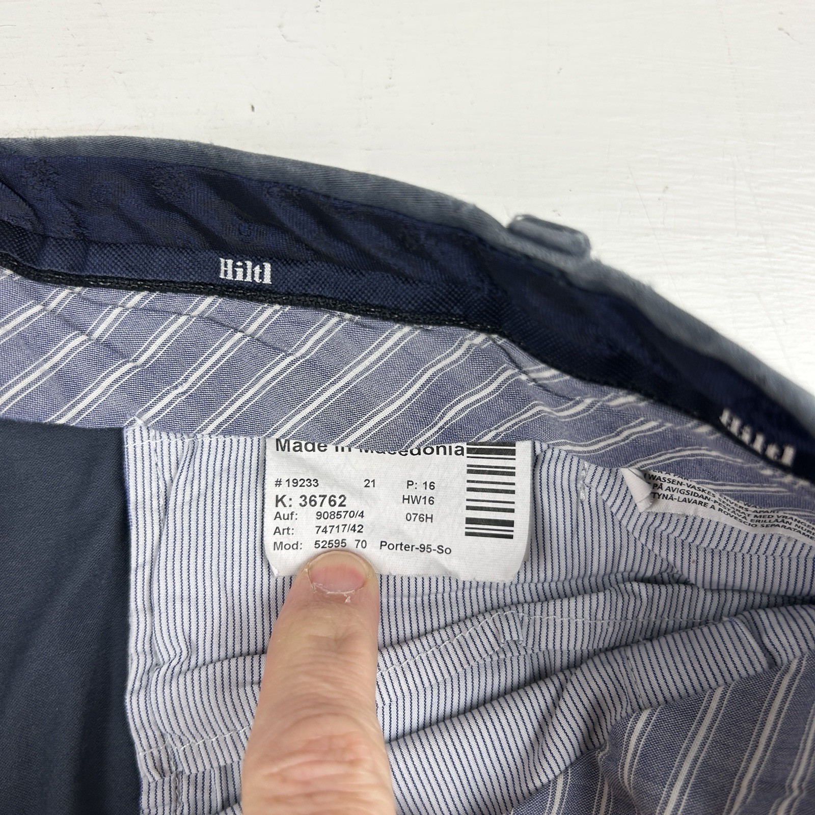 Hiltl Casual Chino Pants Men Sz 34×30 Gray Cotton