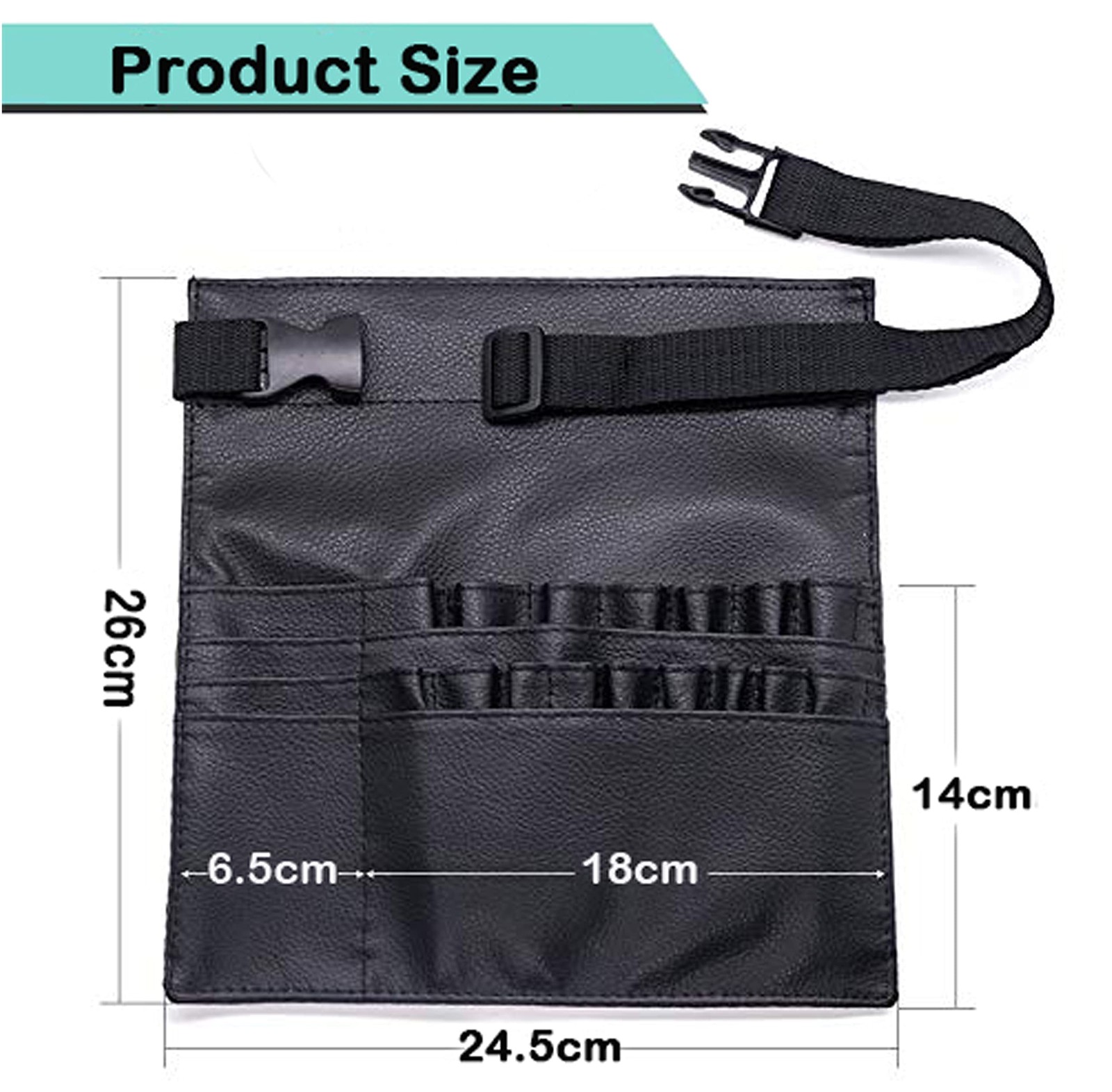 Comicfs Makeup Brush Bag 22 Pockets 9.8 x 10.4 inches, Middle (9.8×10.4inch)
