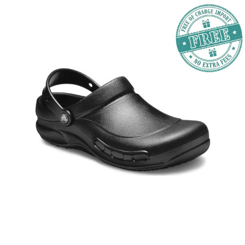 Crocs at Work Unisex Bistro Slip Resistant Clog Comfortable Shoes Black