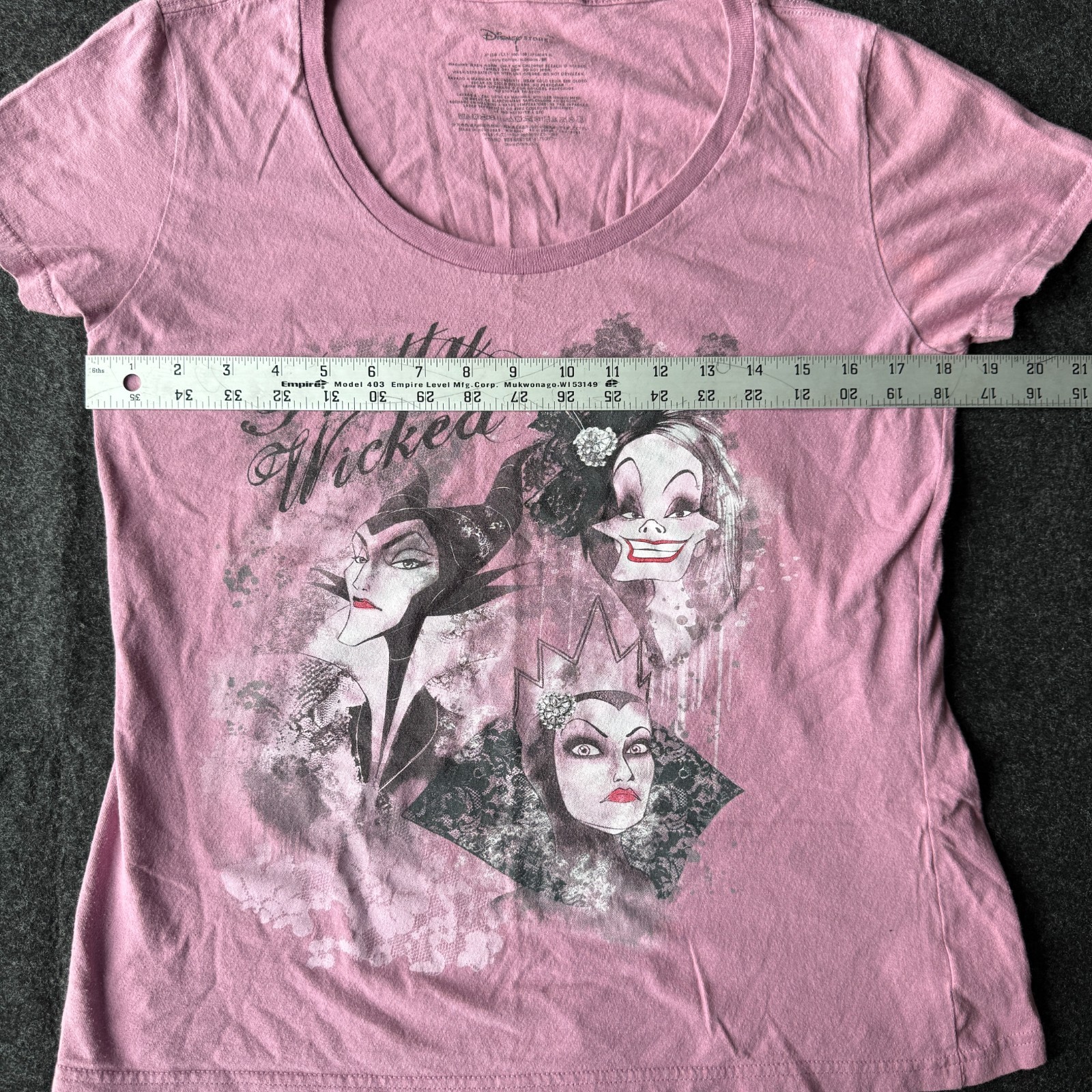 Disney Pretty Wicked Villains Shirt Womens Large Purple Maleficent Evil Queen