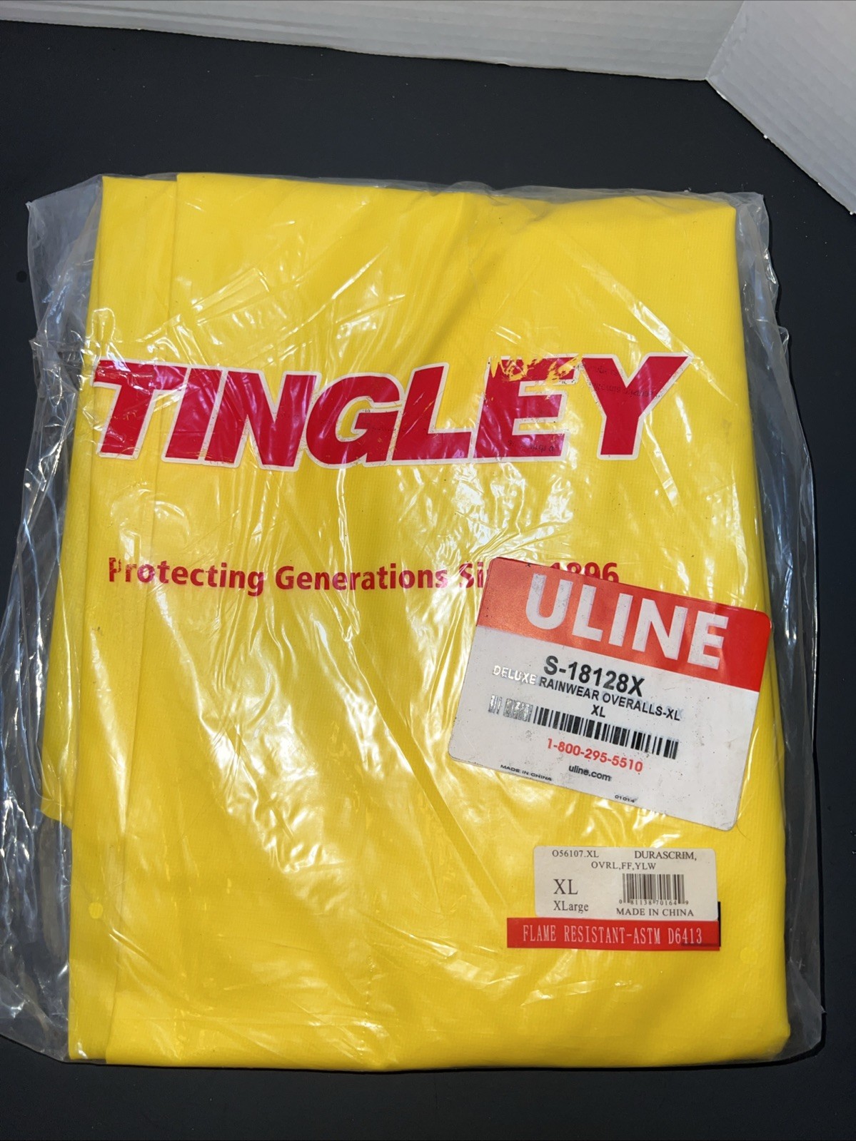 Tingley Deluxe Rainwear Overall Size XL. New Open Pkg. 18128X Durascrim