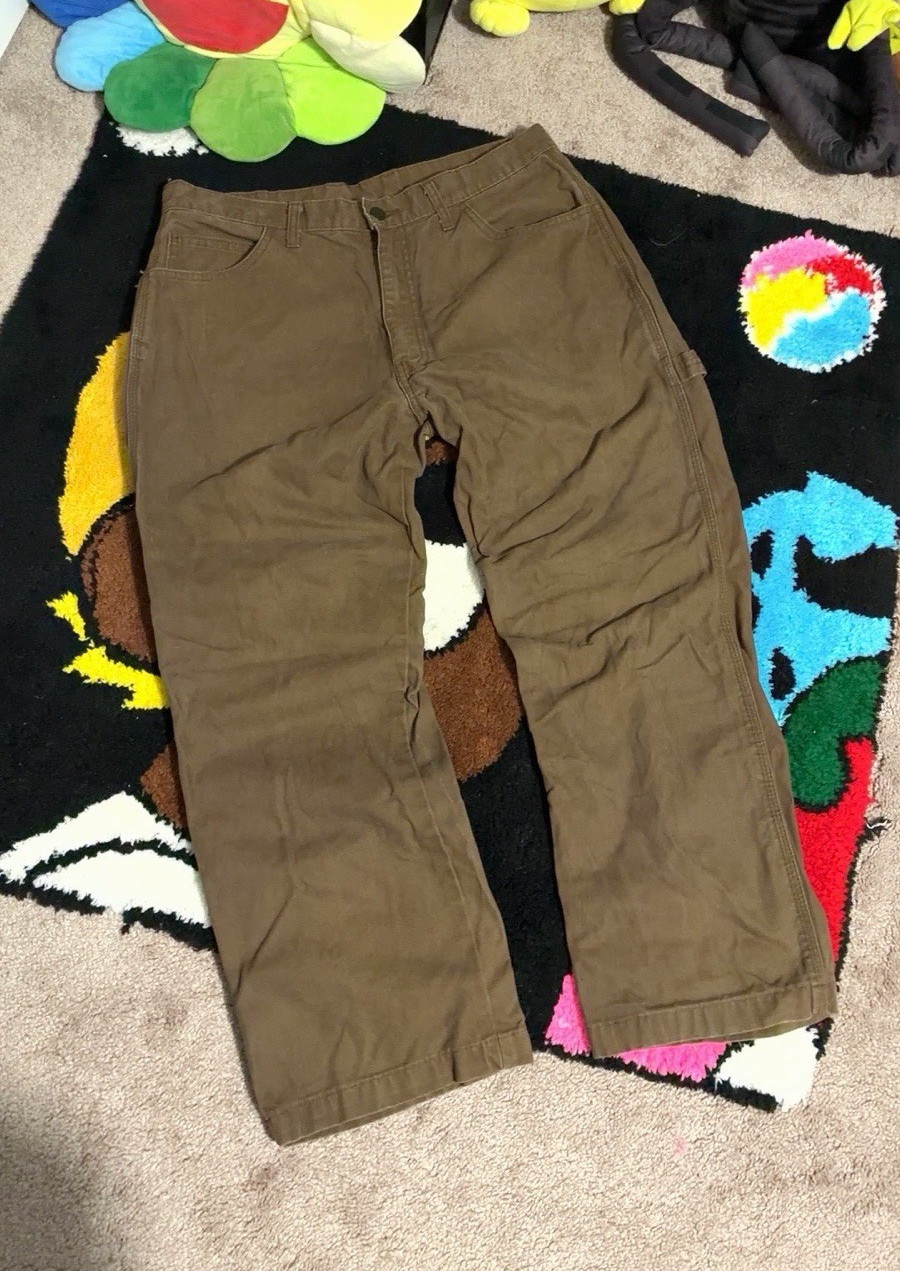 Dickies Men’s Construction Work Pants 34×30 Brown Cotton Canvas