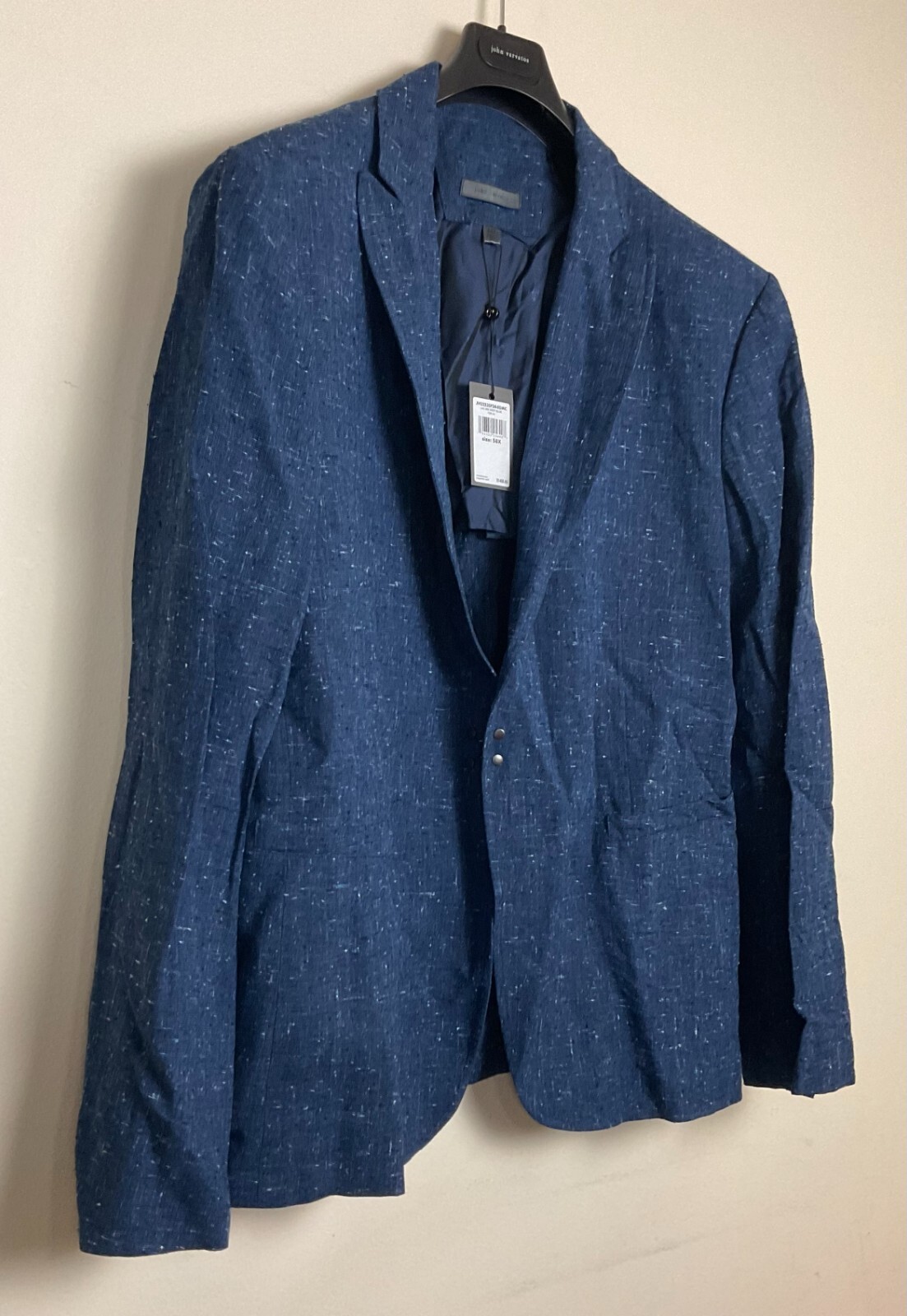 $1498 NWT New John Varvatos Lynn Hook and Bar Blazer Jacket EU58X US48X *Defect*