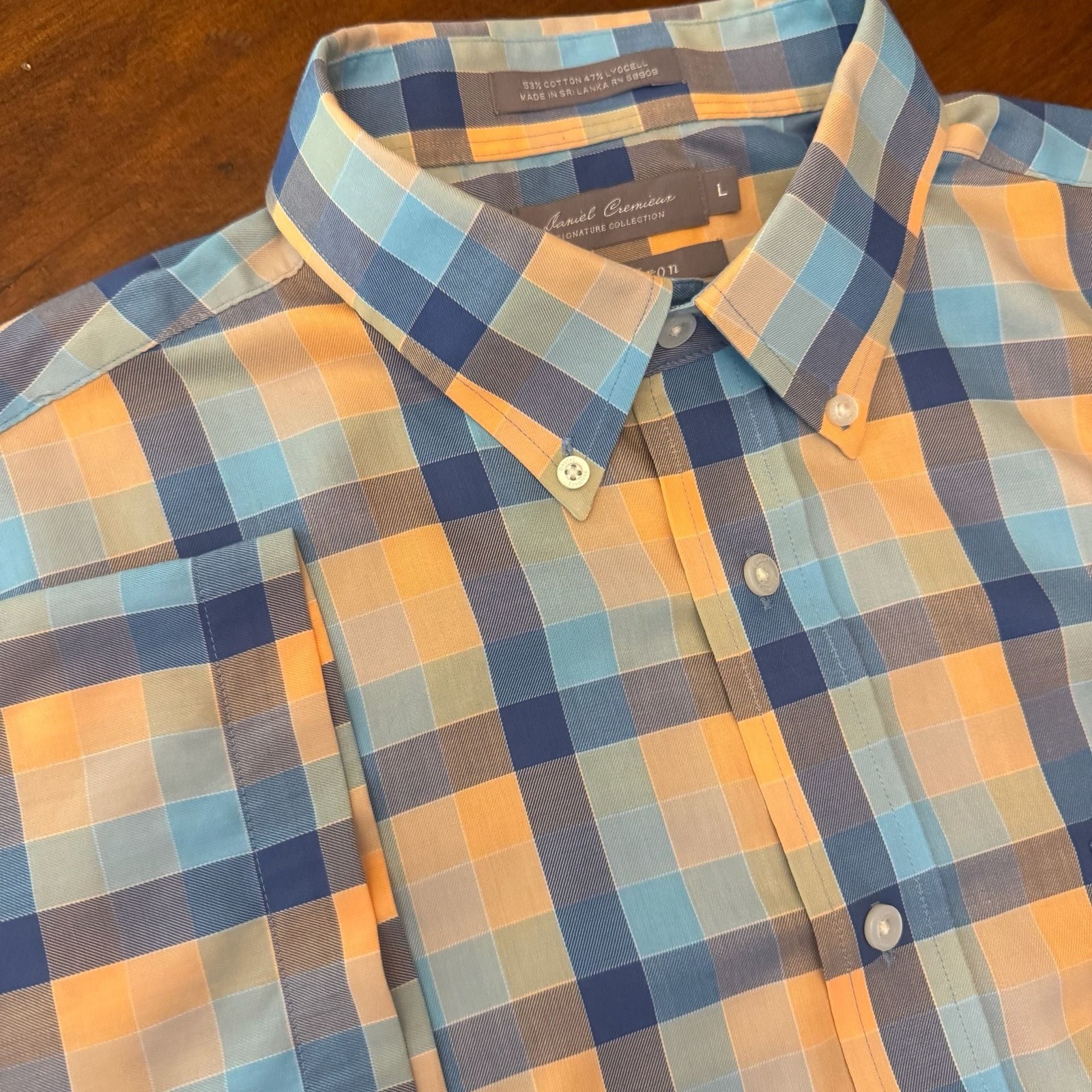 Daniel Cremieux Signature Collection Non-Iron Plaid Short Sleeve Shirt