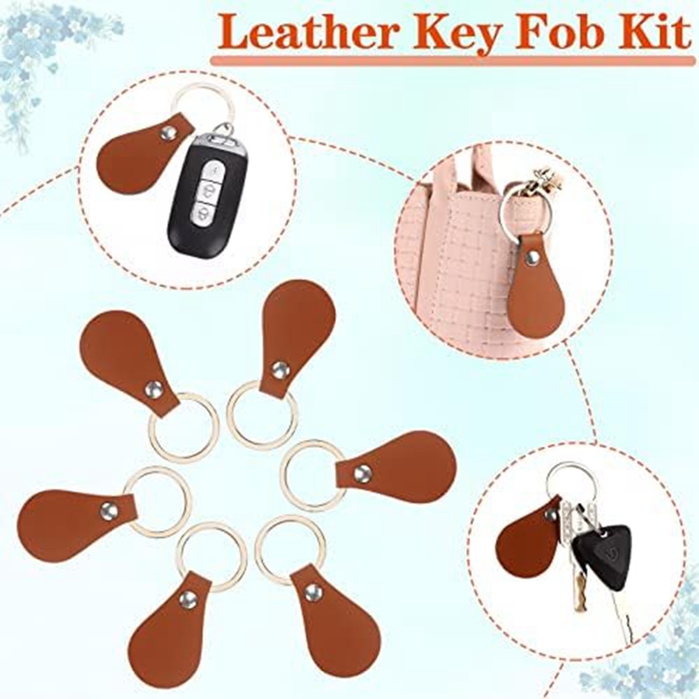 50Pcs DIY Leather with Rivets in White Po9603