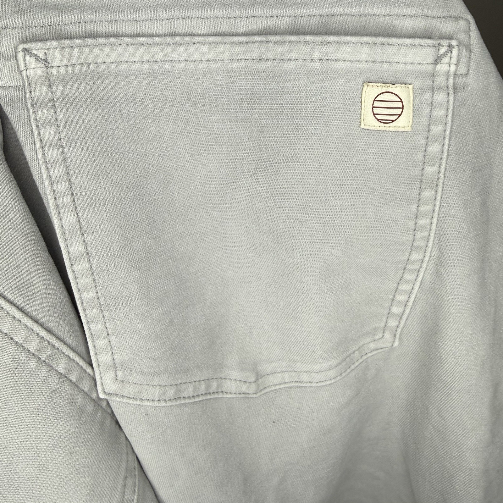 Marine Layer 34×34 Flex Terry 5 Pocket Slim Straight Fit Light Gray Men’s Pants