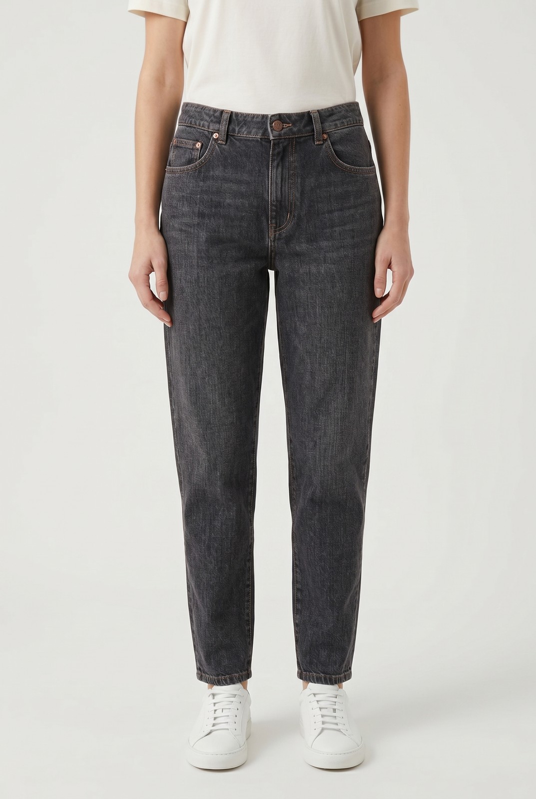 BRUNELLO CUCINELLI WOMEN’S DARK GREY TAPERED TROUSERS MSRP $1865