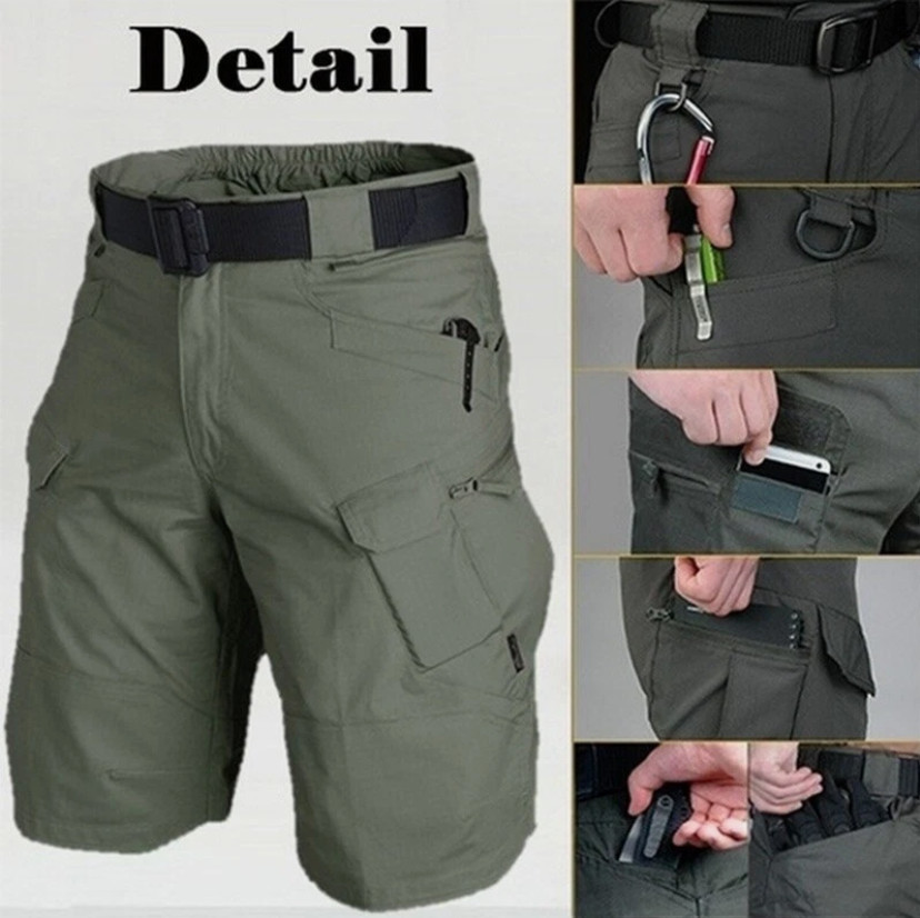Mens Summer Tactical Shorts Cargo Outdoor Waterproof Hiking Fishing Track Shorts
