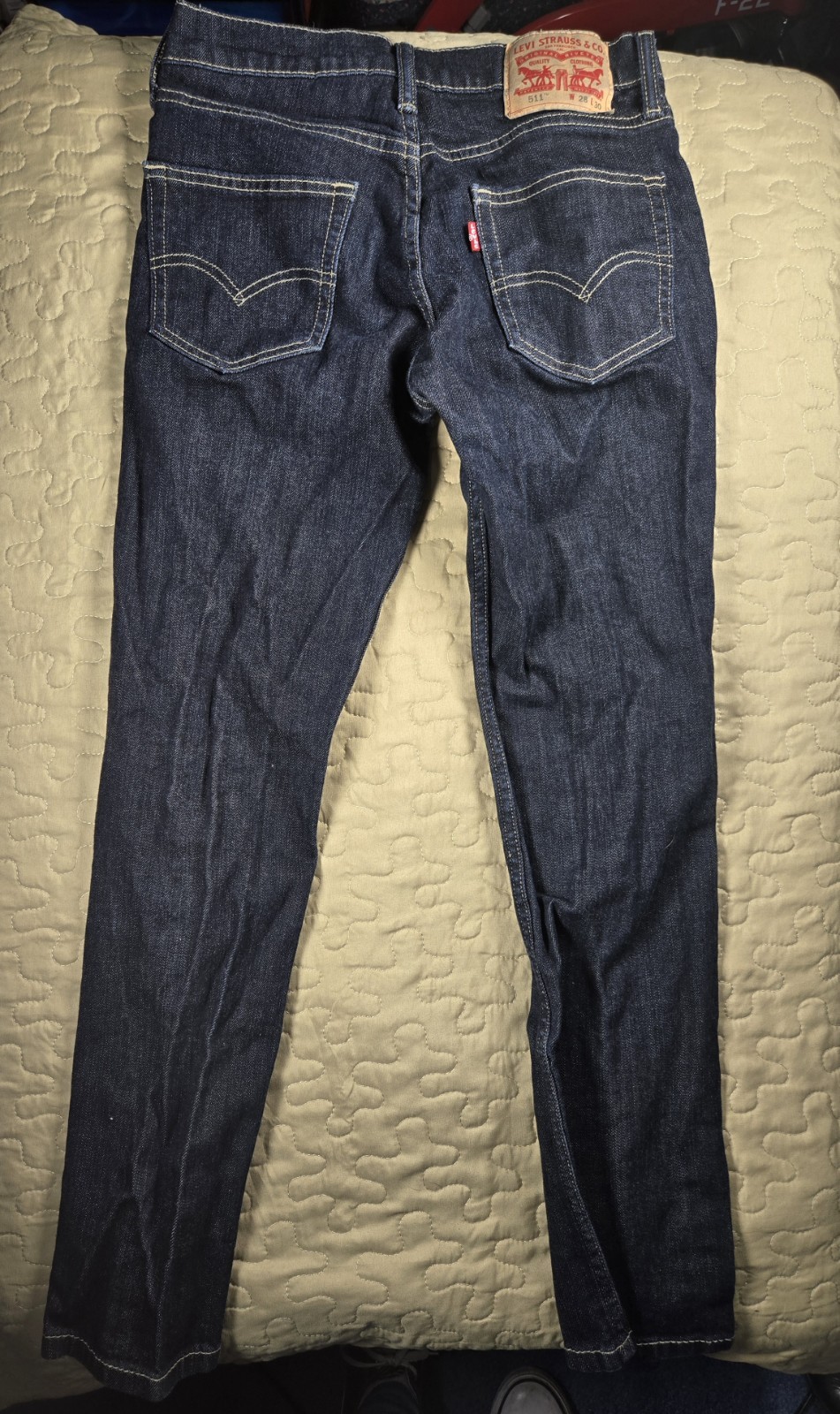 Levi Strauss & Co. 511 Series Men’s Slim Fit Dark Wash Blue Denim Jeans