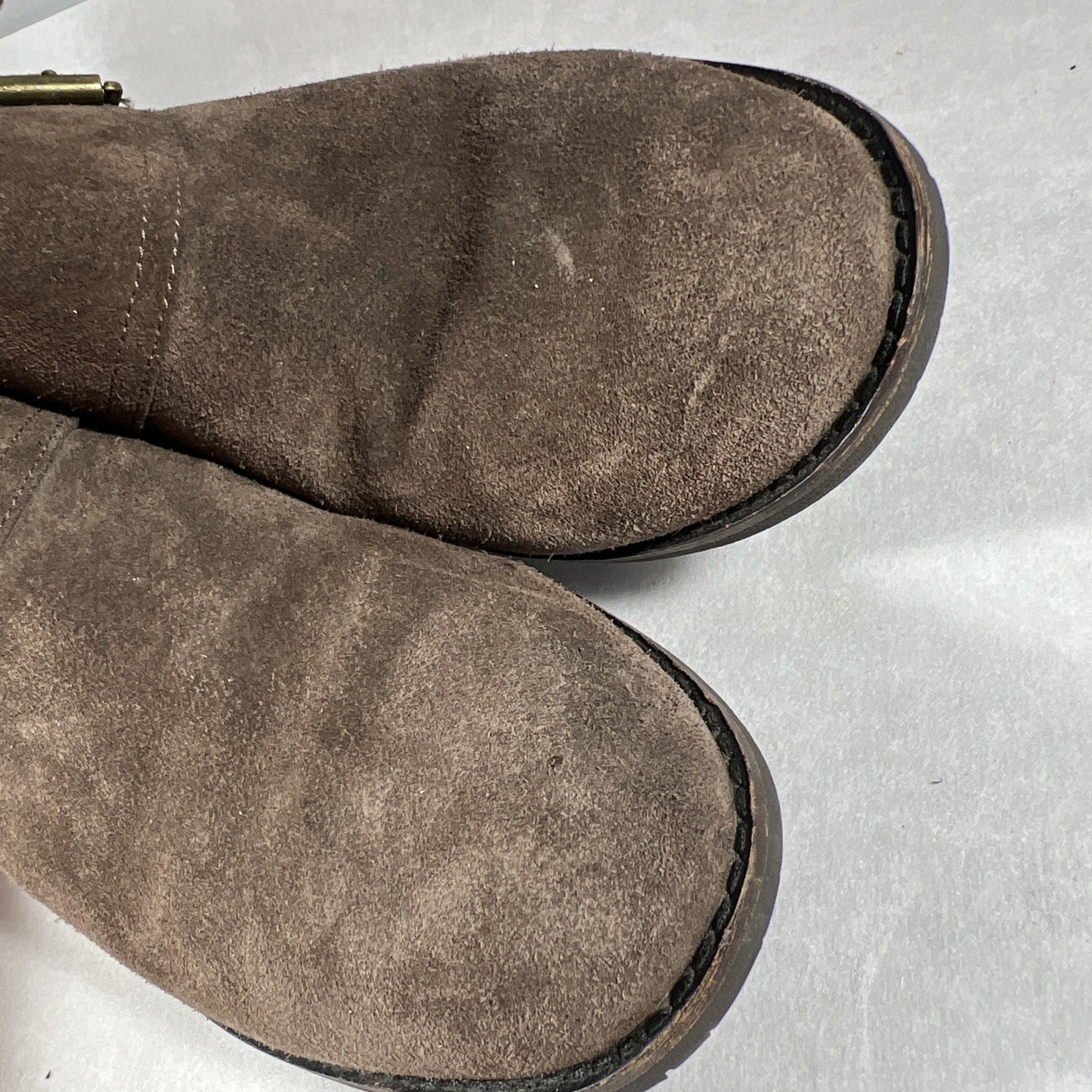 Clarks Indigo Brown Suede Boots mid calf Womens size 10