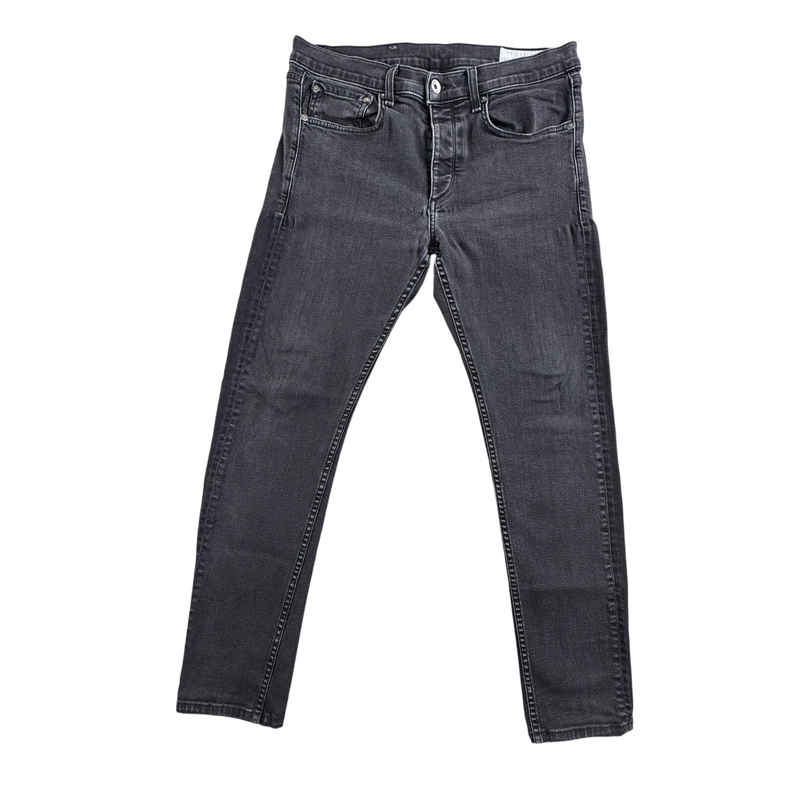 Rag & Bone Jeans Mens 31×28 Black Skinny Denim Fit 1 Extra Slim Charcoal Wash