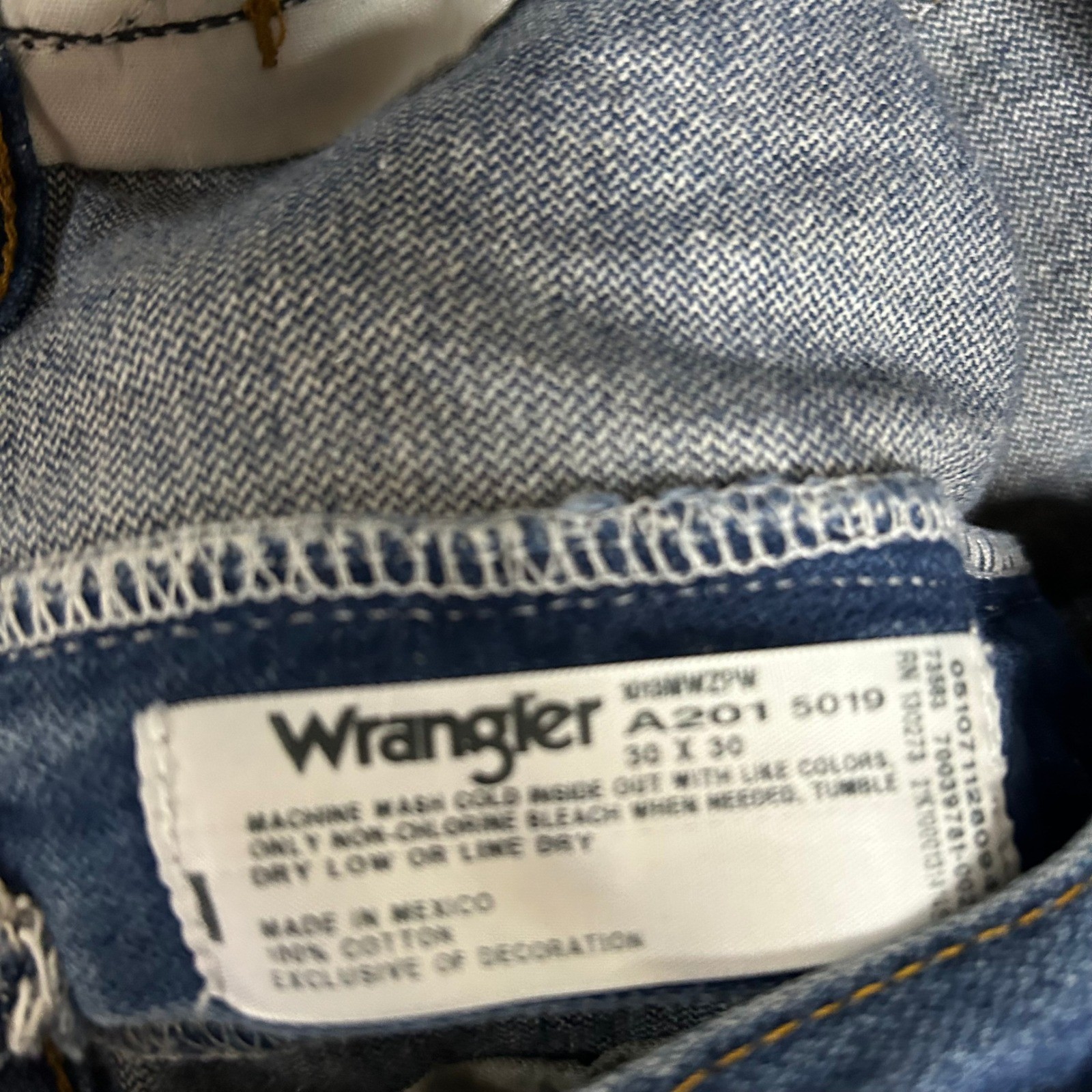 Wrangler Jeans Mens Size 30×30 Blue Straight Leg Denim Western Workwear Casual