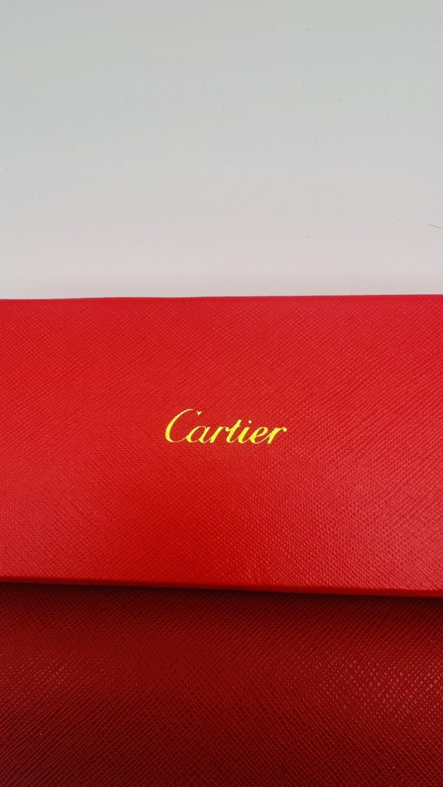 Cartier Big C Diamond Cut Red to Blue Fade Frameless Lens Gold Frame