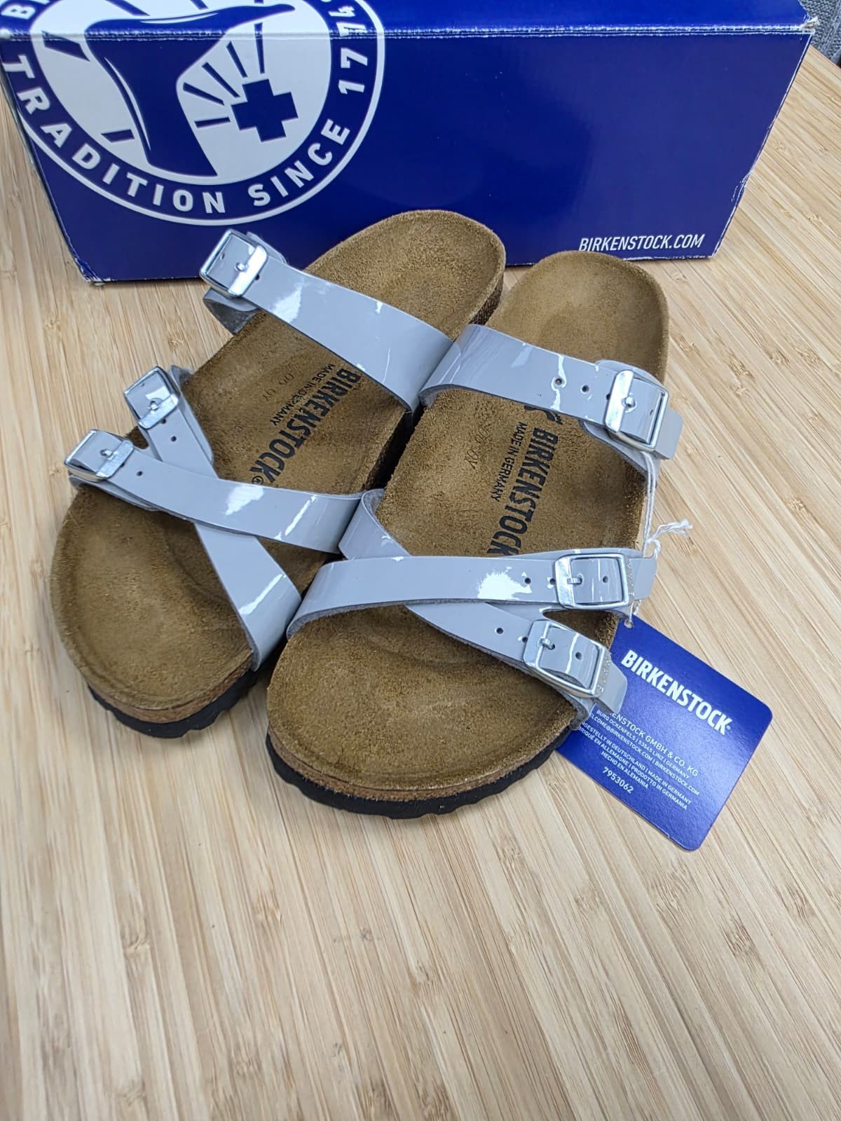 BIRKENSTOCK Franca Birko-Flor Patent Unisex Sandal EU 37/US W6 M4- Patent Alloy