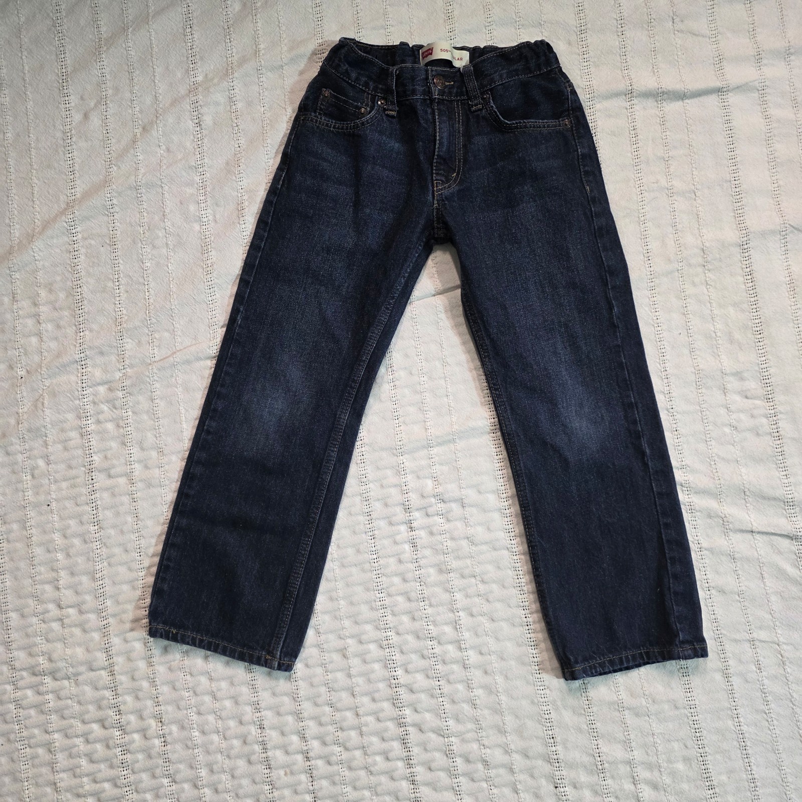 Levi’s 505 Regular Boys Jeans Dark Wash Size 8 REG W24 L22