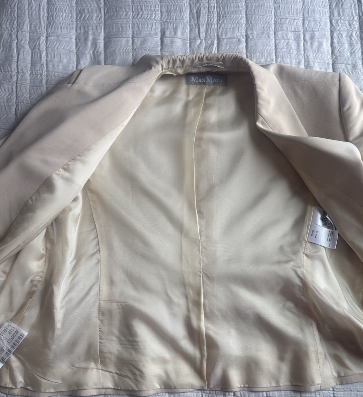 Max Mara One Button Jacket Crème Vintage