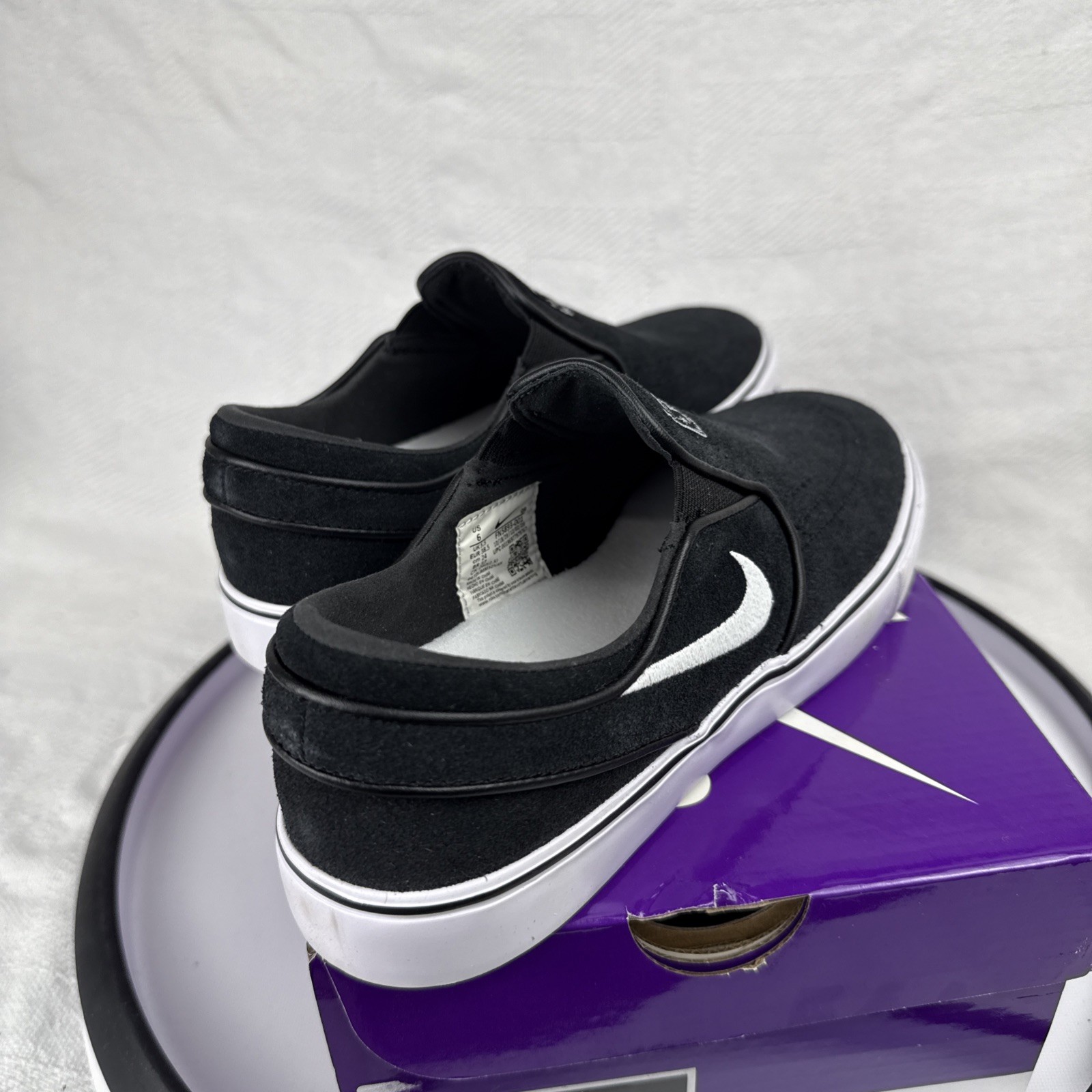 Nike SB Zoom Janoski+ Slip ‘Black White’ FN5893 001 Size 6 New In Box