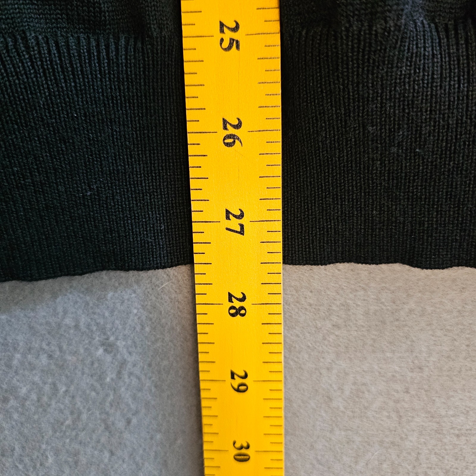 Fairway & Greene 100% Wool Quarter‑Zip Sweater Black Lined Vintage Hong Kong