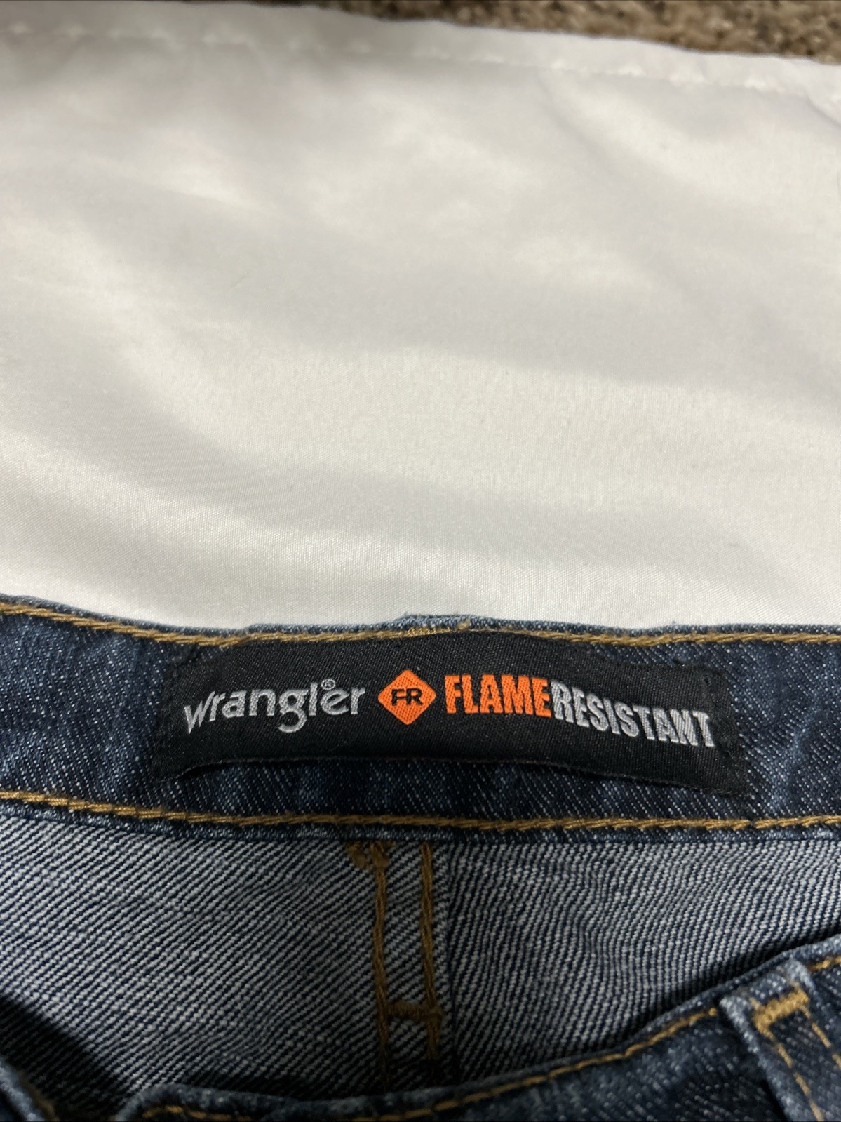 Womens Wrangler FR Fire Resistant Jeans Size 7×34 Embroidered Pockets 10FRW10CH