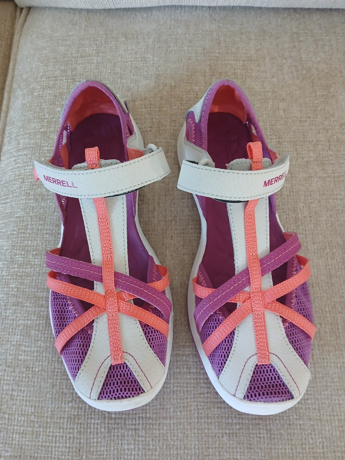 Merrell 61594 Purple Textile Synthetic Mesh Maryjane Strap Shoes Women Size 6
