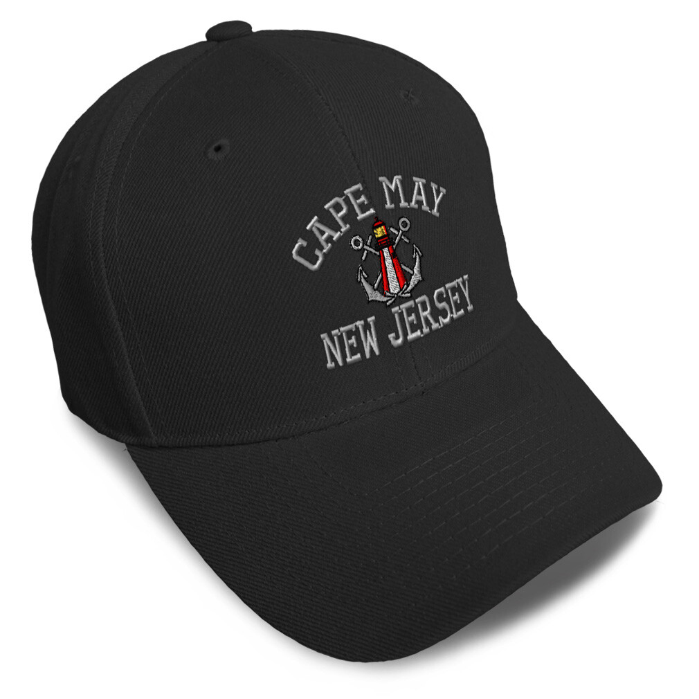 Baseball Cap Anchor Cape May Lighthouse Nj Embroidery Dad Hats for Men & Women
