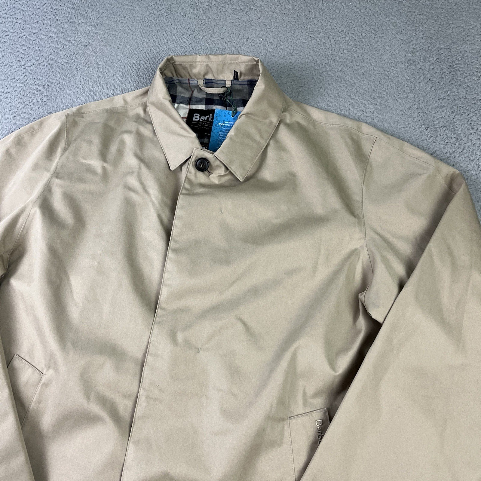 Barbour Rokig Waterproof Jacket Mens 2XL Washed Stone NEW