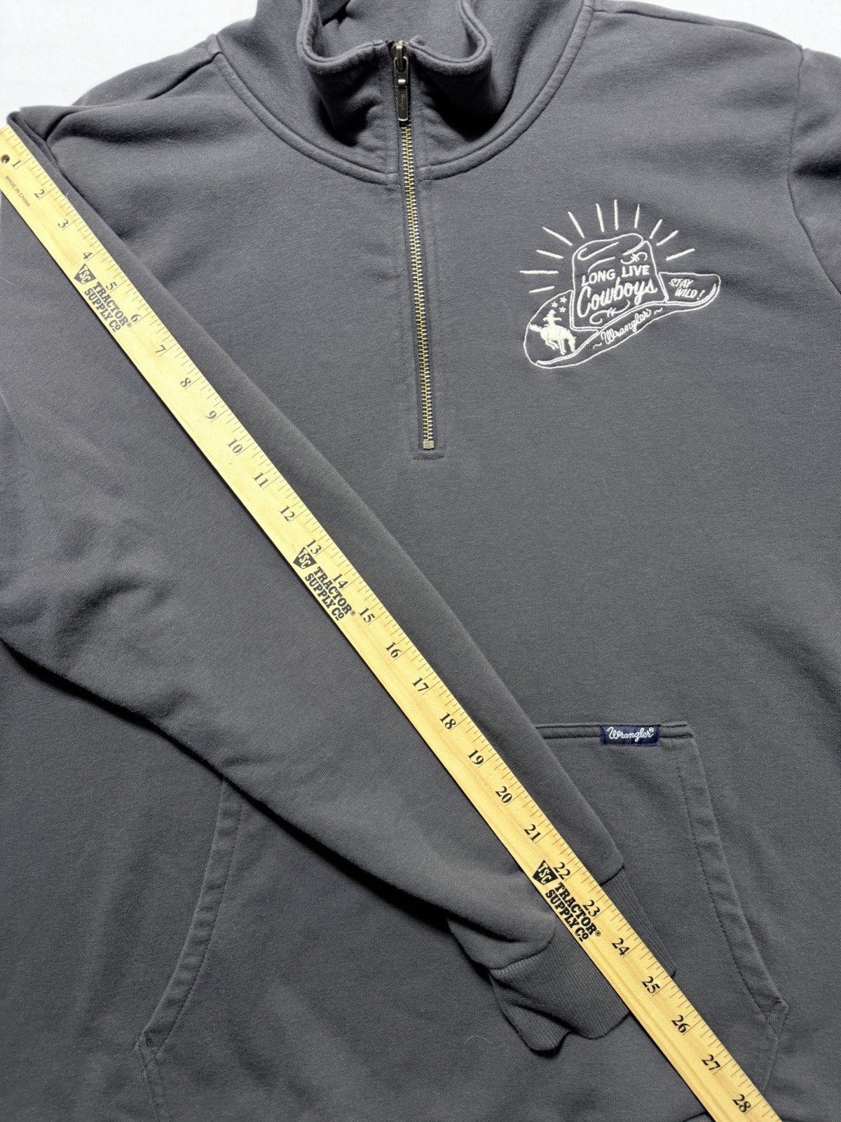 Wrangler Retro Graphic Quarter Zip Pullover XXL Western Wear Long Live Cowboy’s