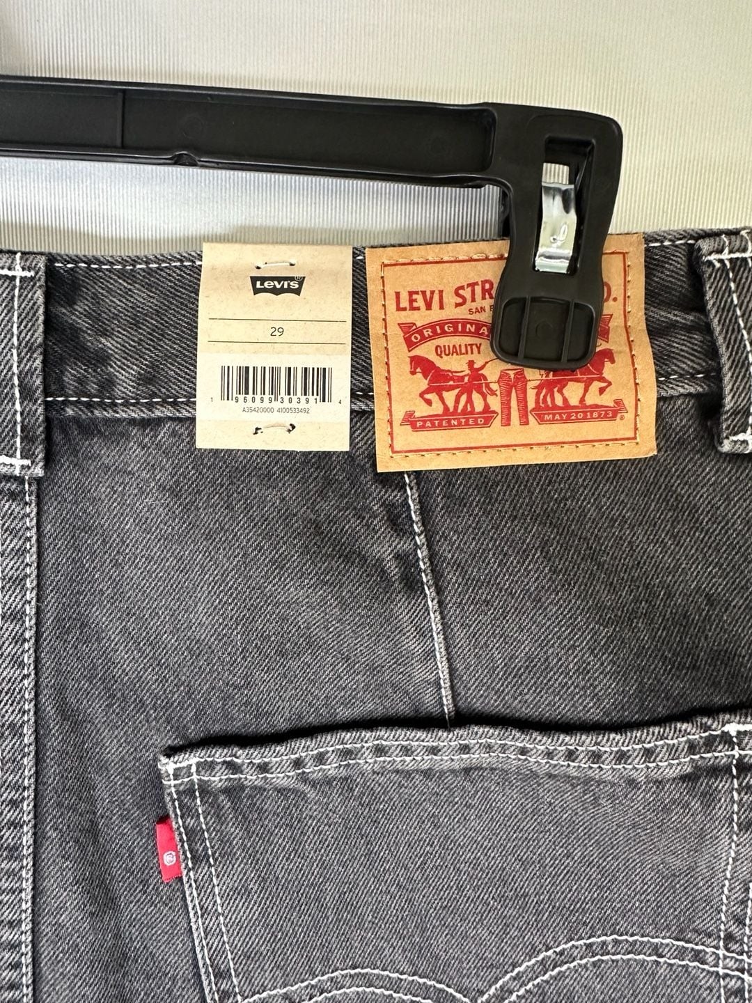 Levi’s Black Denim Mini Skirt Size 29