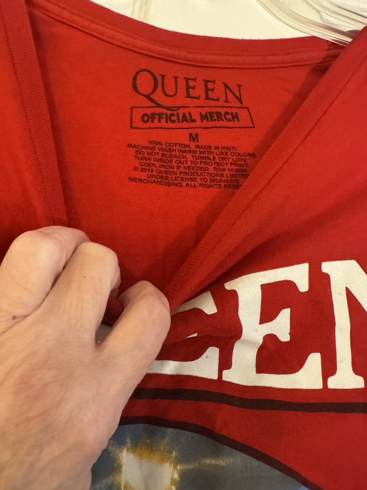 Queen Official Merch Size Medium“Another One Bites the Dust” Graphic T-Shirt