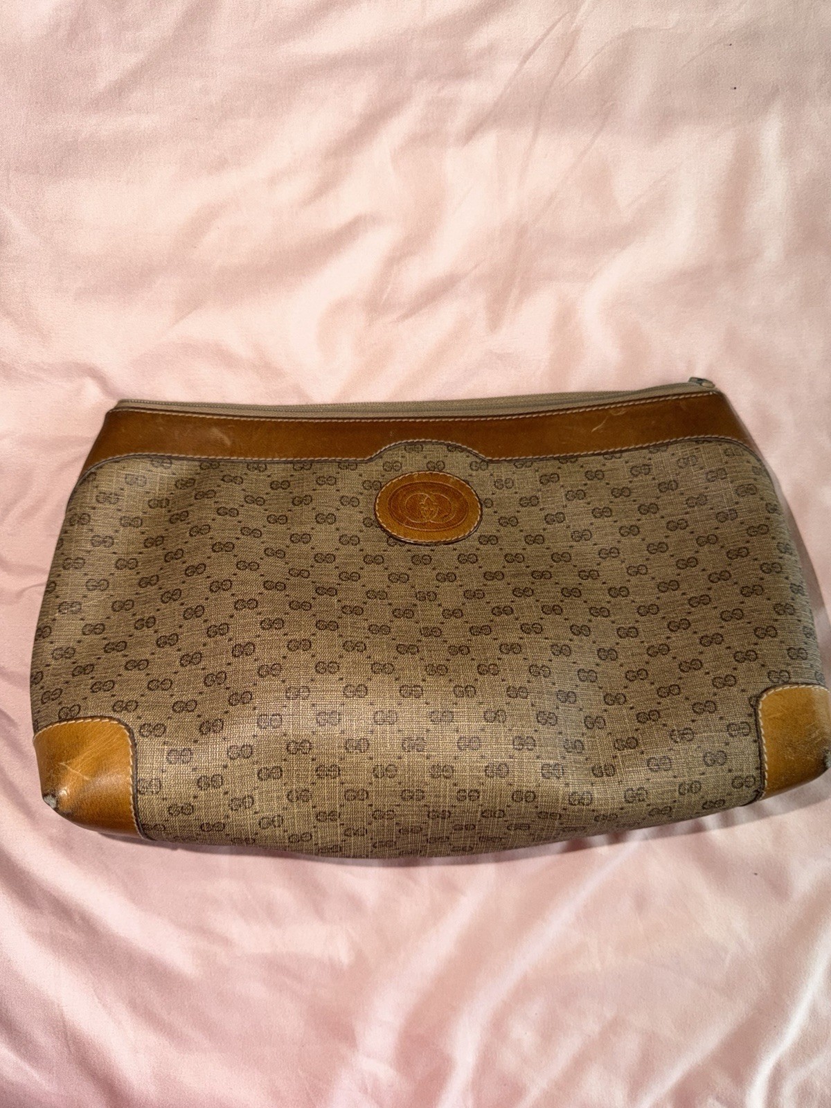 Gucci Vintage Clutch Bag Brown