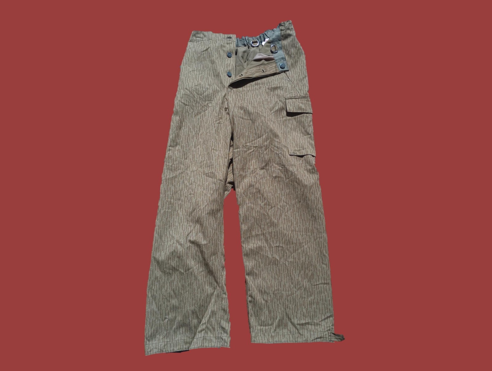 EAST GERMAN MILITARY STRICHTARN RAIN CAMOUFLAGE SUMMER FIELD PANTS NVA NEW